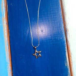 Lia Sophia Star Charm and Chain in Silver